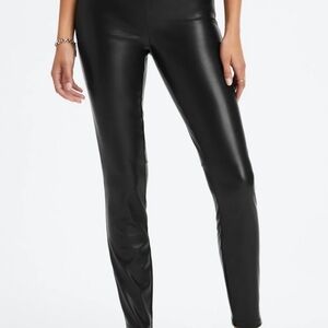 Fabletics Vegan Leather Leggings | High Rise Pull-On | SOLD OUT | EUC